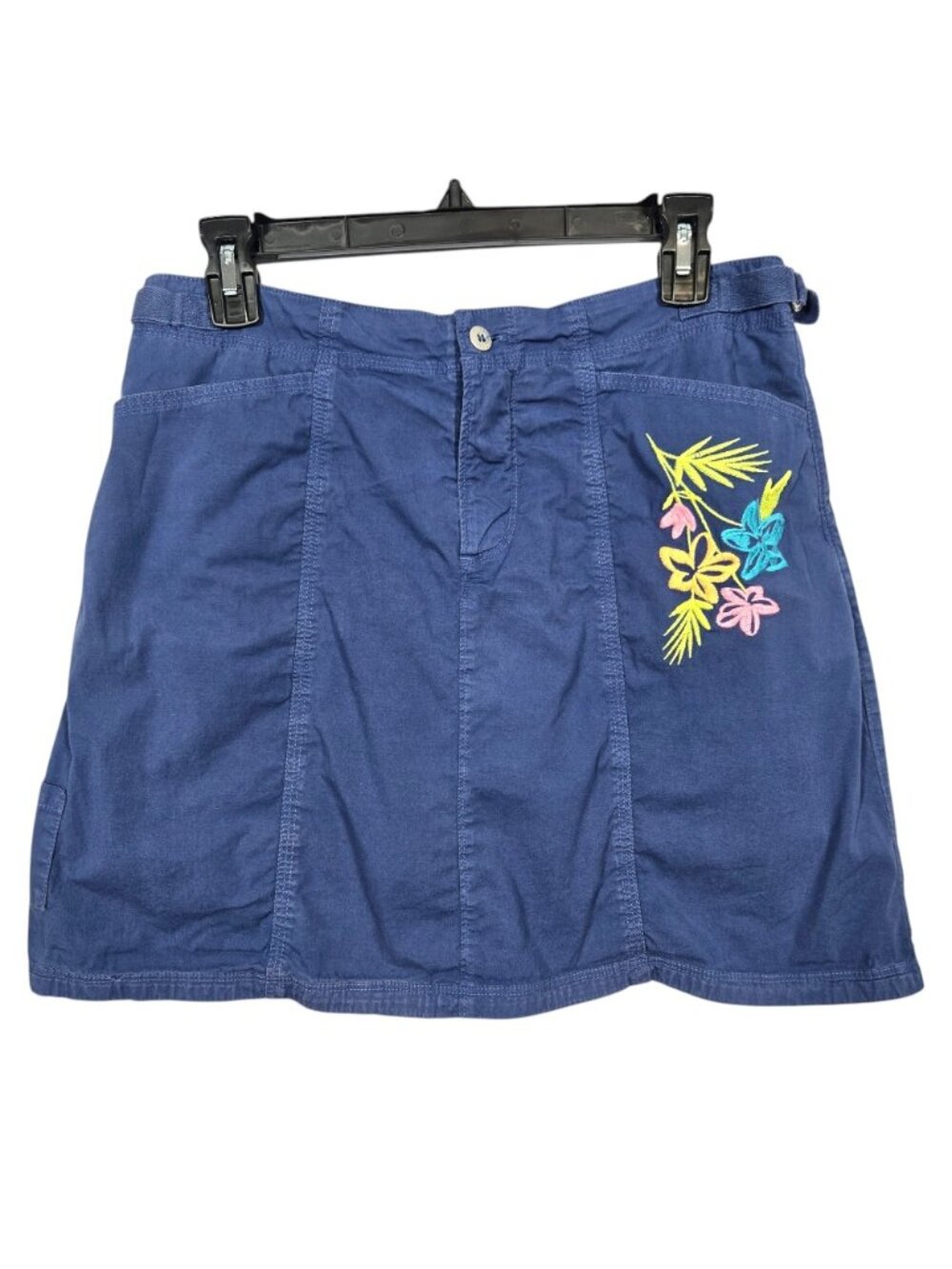 Fresh Produce Embroidered Moonlight Blue Cruiser Skort Size S Beach Surfer Y2K